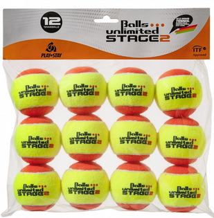 Tennisballs - Balls Unlimited Stage 2 - 12-piece pack - yellow/orange 