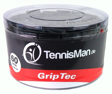 TennisMan - GripTec - Überband (Overgrip) schwarz - 10 Stck. 