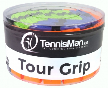 TenniMan - Tour Grip - 0vergrip - mixed colors - 3 pcs 