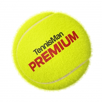 Tennisbälle - TENNISMAN PREMIUM - 60 Bälle im Polybag - gelb 