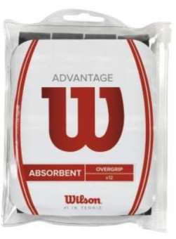 Wilson - Advantage Overgrip - 12er Packung - schwarz 