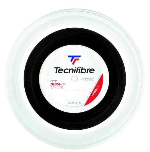 Tennissaite - Tecnifibre - DURAMIX HD - 200 m - Schwarz 