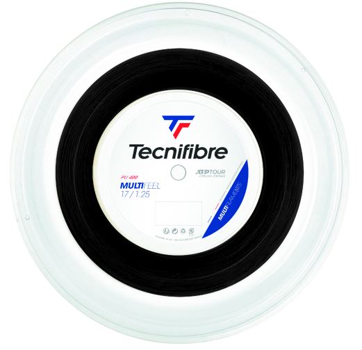 Tennissaite - Tecnifibre - MULTIFEEL - 200 m - Schwarz 