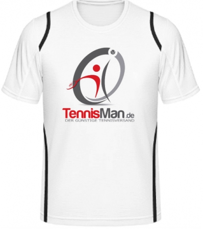 Tennisman Cooltex Tennis T-Shirt - weiss/schwarz 