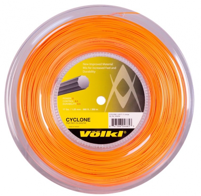 Tennisstring - Völkl - Cyclone - Fluo Orange - 200 m 