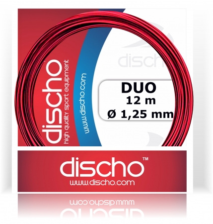 Tennissaite - DISCHO - DUO RED (Supersoft) - 12 m 