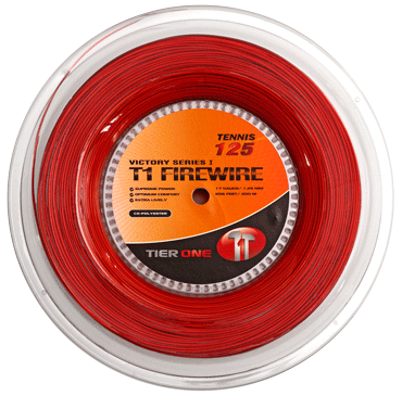 Tennissaite- Tier One- T1 Firewire - red - 200m 