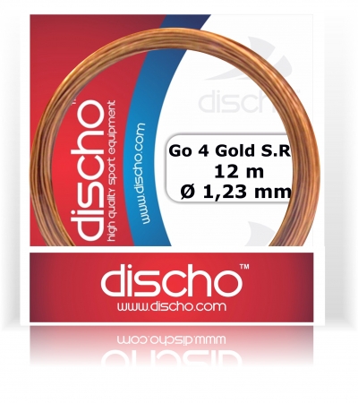 Tennisstring - DISCHO Go 4 Gold S.R. (super rough)  - 12 m 