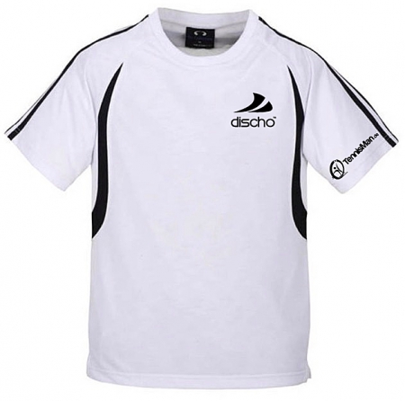 DISCHO Tennis T-Shirt Fancy - white/black 
