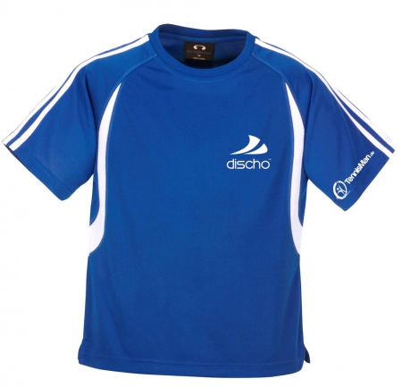 Discho Tennis T-Shirt Fancy - blau/weiss 