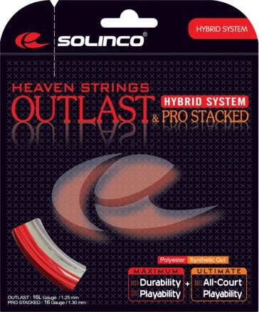 Tennisstring - SOLINCO Outlast und Pro-Stacked Hybrid System 