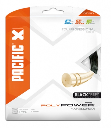 Tennisstring - Pacific - Poly Power Pro - Black Series - 12,2 m 