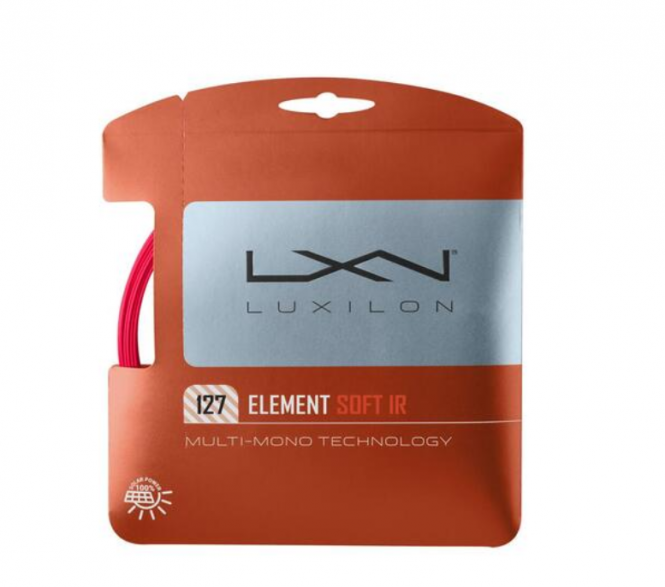 Tennissaite - Luxilon - ELEMENT IR SOFT 127 SET Red 