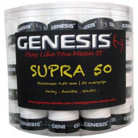 GENESIS Supra Overgrips 50 Pack - White 