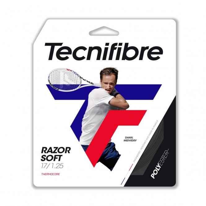 Tennissaite - Tecnifibre - RAZOR SOFT - 12 m - Carbon 