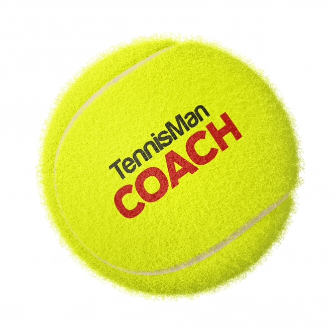 Tennisbälle - TENNISMAN COACH - 60 Bälle im Polybag - gelb 