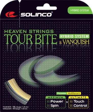 Tennissaite - SOLINCO Tour Bite und Vanquish Hybrid System 