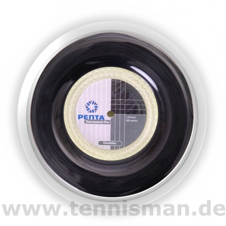 Tennissaite - Penta Tournament Pro - 200m - schwarz 