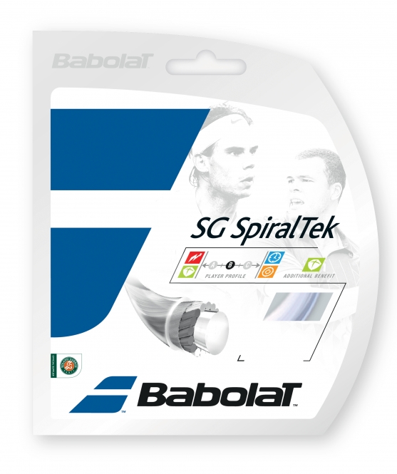 Tennissaite - Babolat - SG Spiraltek - 12 m - weiß 