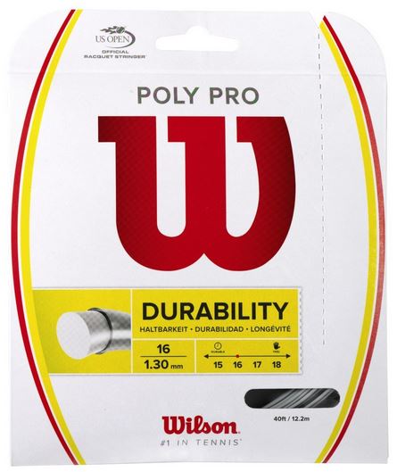 Tennisstring - Wilson - POLY PRO - silver - 12,2 m (2018) 
