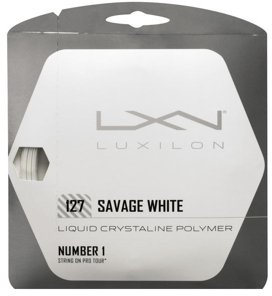 Tennisstring - Luxilon - SAVAGE - white - 12,2 m (2018) 