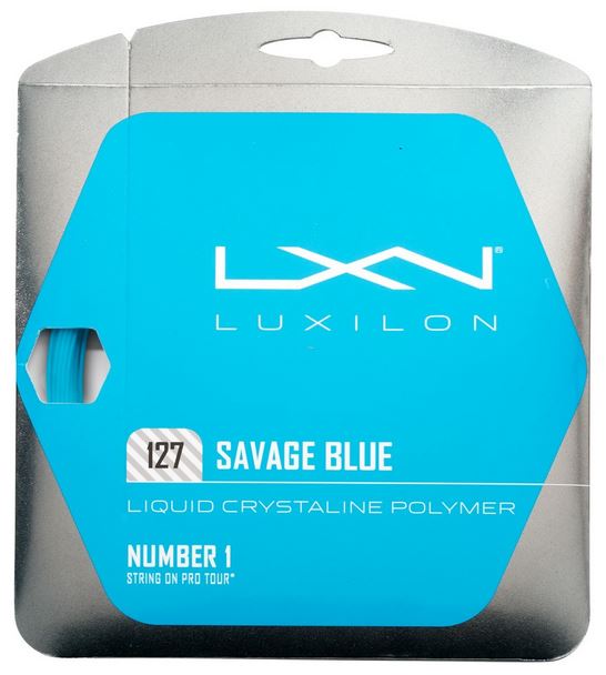 Tennisstring - Luxilon - SAVAGE - blue - 12,2 m (2018) 
