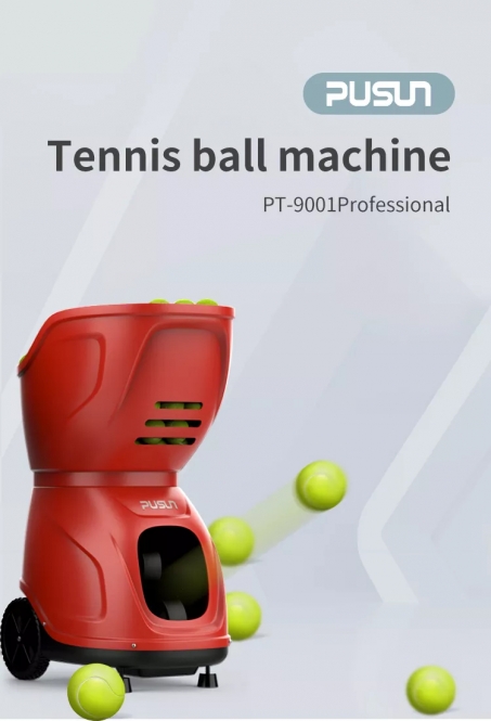 PUSUN PT9001 Tennis Ball Machine Portable Professional Automatic Launcher Tennis Training Equipment APP Control with Battery