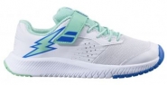 Babolat - PULSION ALL COURT - Kid - white/biscay green (2021) 