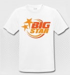 BIG STAR - T-Shirt - weiss/orange - Atmungsaktiv 
