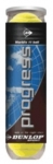 Tennisbälle - Dunlop Progress - 4er Dose - Methodikbälle 