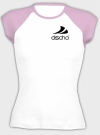 Discho Cap Sleeve Top weiss/pink 