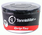 TenniMan - GripTec - 0vergrip -black - 60 pcs 