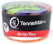TennisMan - GripTec - Überband (Overgrip) - bunt - 60er Box 