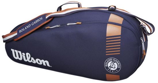 Wilson Roland Garros Team 3 Pack Rackets Blue Compartments Tennis Bag WR8006801 